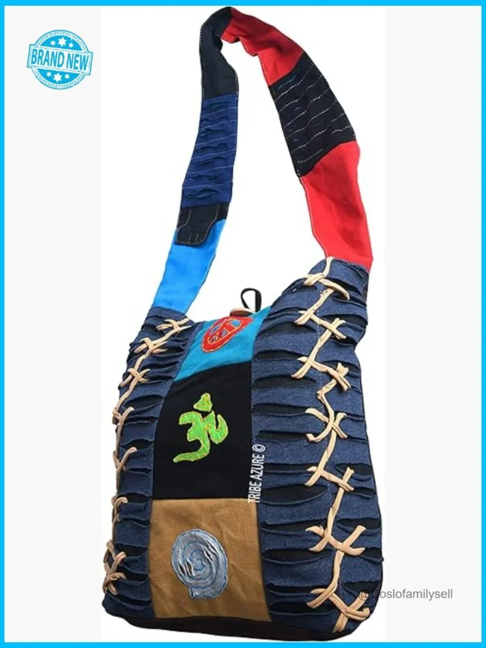 Hobo Cotton Sling Bag Boho Hippie Crossbody Messenger Shoulder Tote Handmade